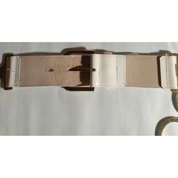 Vintage Milly Genuine Leather Gold Ring Belt
